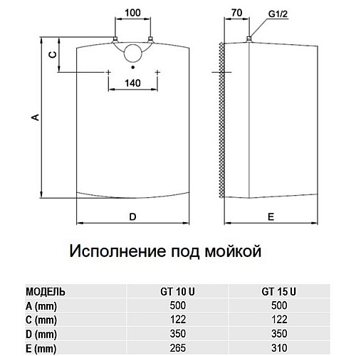 Водонагреватель Gorenje GT 10 U/B9 (GT 10 U) (5966154)