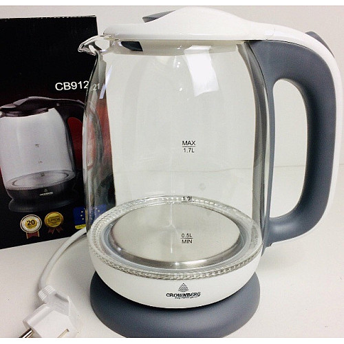 Чайник CROWNBERG CB9121 220V 1.7L Gray (300952GR)