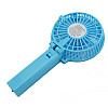 Вентилятор аккумуляторный мини с ручкой USB диаметр 10см Handy Mini Fan голубой