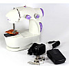 Мини швейная машинка Sewing Machine FHSM - 201 4 в 1 с подсветкой и адаптером