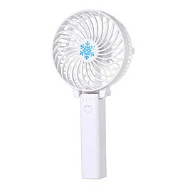Вентилятор аккумуляторный мини с ручкой USB диаметр 10см Handy Mini Fan белый