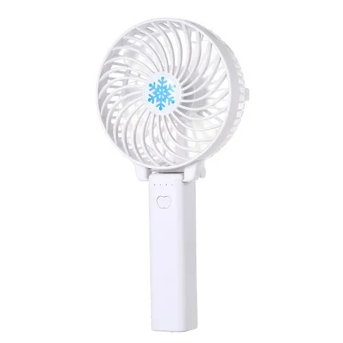 Вентилятор аккумуляторный мини с ручкой USB диаметр 10см Handy Mini Fan белый