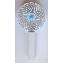 Вентилятор аккумуляторный мини с ручкой USB диаметр 10см Handy Mini Fan белый