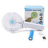 Вентилятор аккумуляторный мини с ручкой USB диаметр 10см Handy Mini Fan белый
