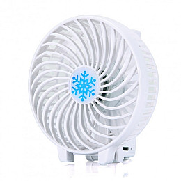 Вентилятор аккумуляторный мини с ручкой USB диаметр 10см Handy Mini Fan белый