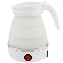Электрочайник складной силиконовый дорожный Silicon Kettle 7107, белый