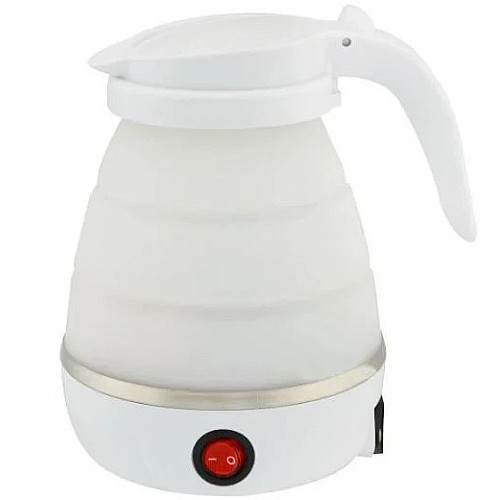 Электрочайник складной силиконовый дорожный Silicon Kettle 7107, белый