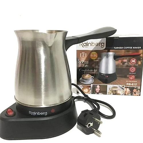Турка электрическая Rainberg 220V/600W 0.5 L Стальная (RB612)