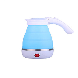 Раскладной силиконовый электрочайник Kettle 0.75 л Белый с голубым