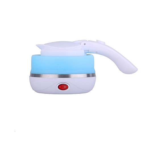 Раскладной силиконовый электрочайник Kettle 0.75 л Белый с голубым