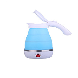Раскладной силиконовый электрочайник Kettle 0.75 л Белый с голубым