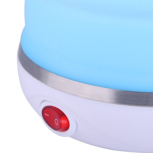 Раскладной силиконовый электрочайник Kettle 0.75 л Белый с голубым