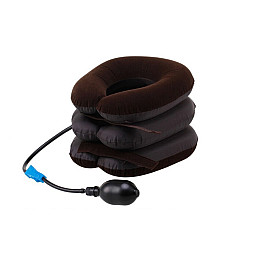 Надувная подушка для шеи ортопедическая HMD Tractors For Cervical Spine Коричневая