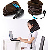 Надувная подушка для шеи ортопедическая HMD Tractors For Cervical Spine Коричневая