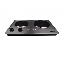 Настольная плита электрическая на 2 конфорки DSP KD-4047 1500W Steel (112662)