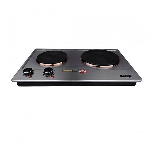 Настольная плита электрическая на 2 конфорки DSP KD-4047 1500W Steel (112662)