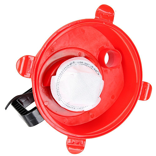 Автомобильный пылесос Turbo Vacuum Cleaner Wet Dry canister 12V с насадками Красный