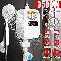 Термостатический проточный водонагреватель Delimano1 с экраном и душем