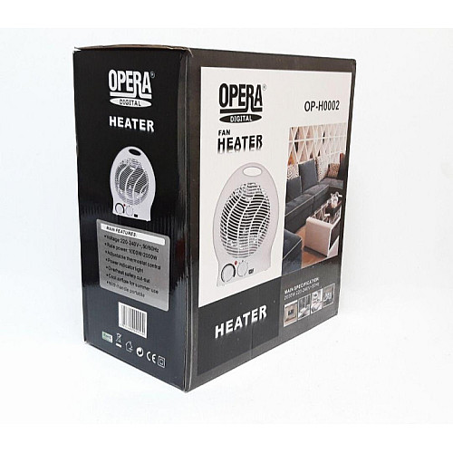 Тепловентилятор портативный электрический Дуйка Opera OP-H0002 Digital Heater 2кВт Белый