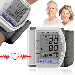 Тонометр автоматический на запястье KWL-W01 цифровой измеритель кровяного давления и пульса Белый