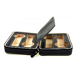 Дорожный футляр для 4 часов Duke на молнии черный (DN32752)