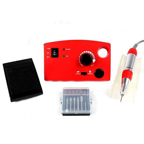 Фрезер для педикюра и маникюра Nail Polisher DM-211 с педалью, красный