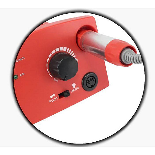 Фрезер для педикюра и маникюра Nail Polisher DM-211 с педалью, красный