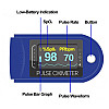 Пульсоксиметр Pulse Oximeter Healer AD807 электронный на палец Синий