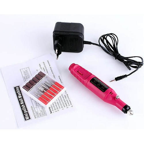 Портативный фрезер-ручка для маникюра ZS 100 20000 об/мин. pink мини фрезер Nail Dryer DM-100