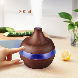 Увлажнитель воздуха Humidifier 300 мл с разноцветной подсветкой 7 цветов USB ночник диффузер с функцией аромо-лампы Темное дерево