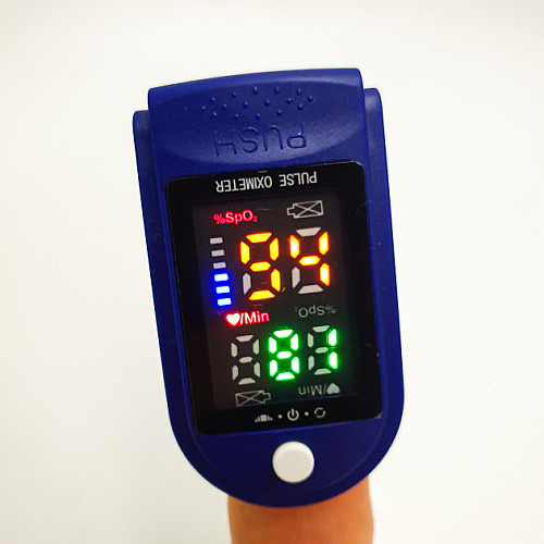 Пульсоксиметр Pulse Oximeter JZK LK87 на палец с монитором кислорода в крови и пульса Fingertip Pulse Oximeter LK87
