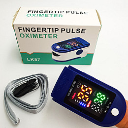 Пульсоксиметр Pulse Oximeter JZK LK87 на палец с монитором кислорода в крови и пульса Fingertip Pulse Oximeter LK87