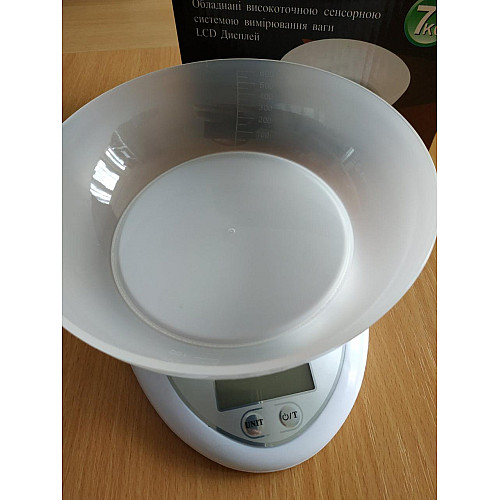 Весы Кухонные DOMOTEC MS-126 на 7 кг 5382 с чашей + батарейки