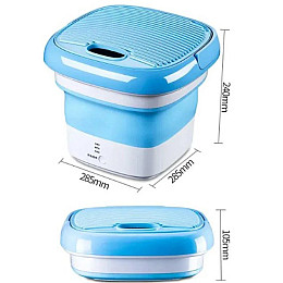 Складная стиральная машина Maxtop 7399, силиконовая, голубая с белым