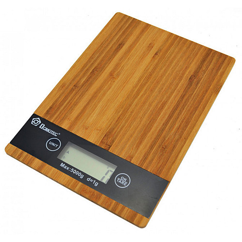 Кухонные электронные деревянные весы Domotec MS-A до 5 кг Коричневый (258683)