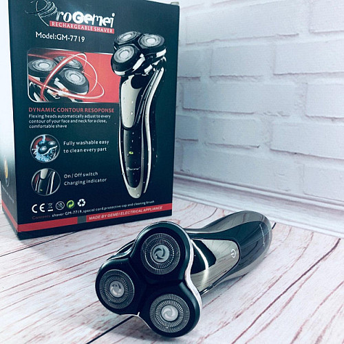 Электробритва аккумуляторная ProGemei GM-7719 Черная