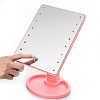 Косметическое зеркало Large 22 с LED подсветкой Pink (kz027-hbr)