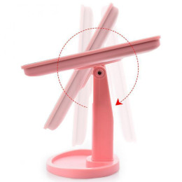 Косметическое зеркало Large 22 с LED подсветкой Pink (kz027-hbr)