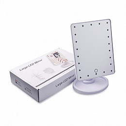 Косметическое зеркало Large 22 с LED подсветкой White (kz024-hbr)