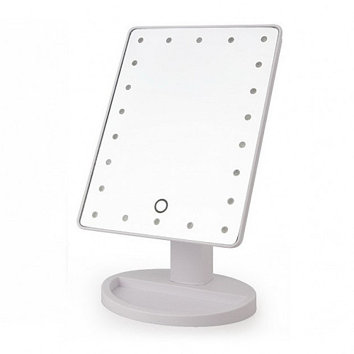 Косметическое зеркало Large 22 с LED подсветкой White (kz024-hbr)