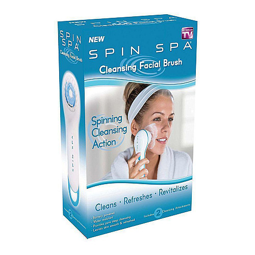 Масажна щітка для обличчя Spin Spa набір для вмивання White Blue (kz043-hbr)