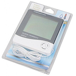 Термометр многофункциональный Sinometer HTC-2, гигрометр, часы, будильник, календарь, наружный датчи