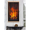 Обогреватель-картина инфракрасный настенный ТРИО 400W 100 х 57 см, камин 3D