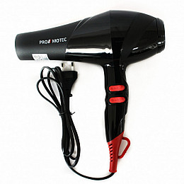 Фен для укладки волос c насадками PROMOTEC 3000W PM-2302 Черный