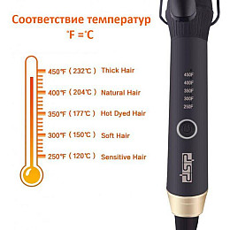 Плойка для укладання волосся Афрокудр локони 9 мм DSP-20105 Золотистий