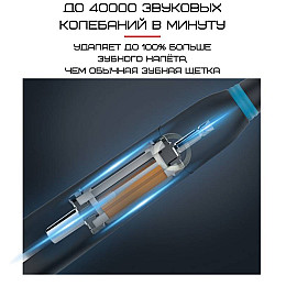 Электрическая зубная щетка звуковая 10 Насадок + 5 Режимов + Кейс для хранения Seago SG958 Взрослая Белая (278)