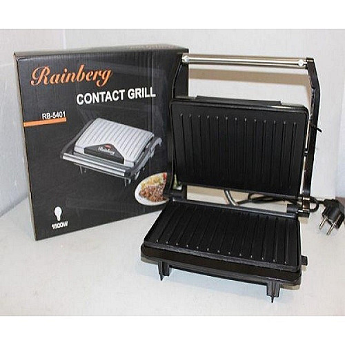 Гриль электрический прижимной Rainberg RB-5401 1500W Черный (112005)