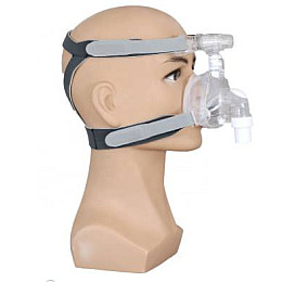 Сипап маска носовая для ИВЛ - размер М Прозрачная