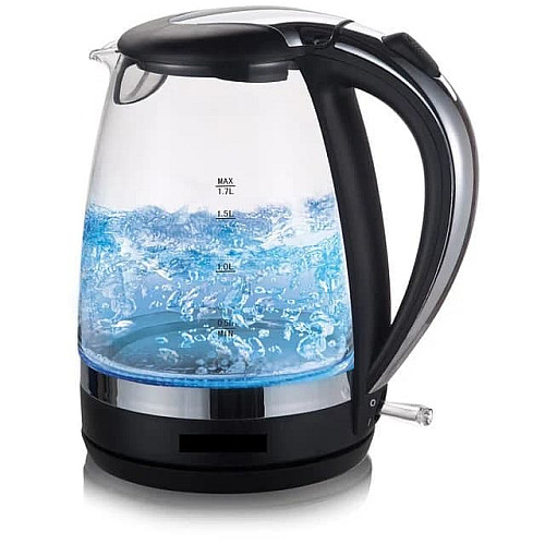 Стеклянный электрический чайник Domotec MS-8110 2 л Прозрачный