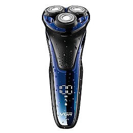 Электробритва безпроводная VGR V-306 триммер для бороды Black Blue (kz192-hbr)
